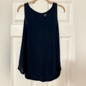 Loft Outlet | Navy Blue Flowy Sleeveless Top | Size XS